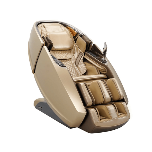 The Daiwa Supreme Hybrid Massage Chair comes in four beautiful colors including gold with wood-grain accents.