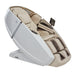 Daiwa Supreme Hybrid X 4D massage chair in Cream, angled front view showcasing the light-colored interior and metallic accents.