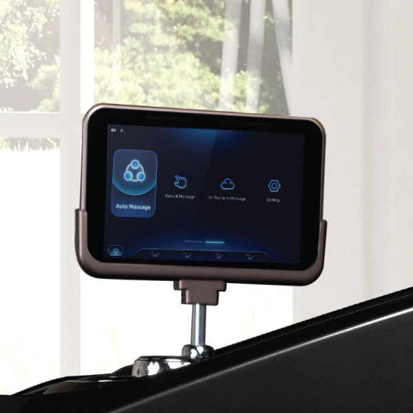 Daiwa Supreme Hybrid X Touchscreen controller displaying massage programs and settings.