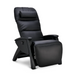 The Svago Lite 2 zero gravity recliner has all of the benefits of zero gravity, with a synthetic hyde, heat, lumbar vibration massage, and a hand-carved wood base.