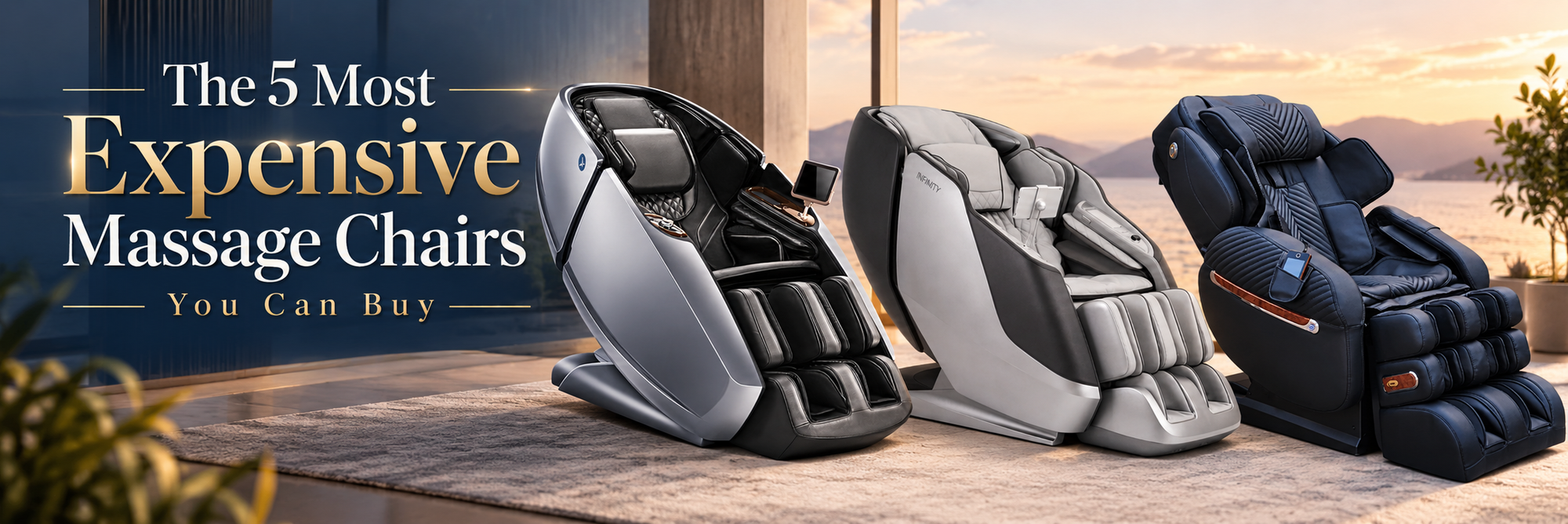 The 5 Most Expensive Massage Chairs You Can Buy featuring luxury Daiwa, Infinity, and Luraco massage chairs.