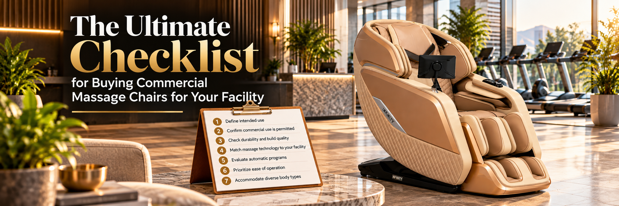 Shopping for commercial massage chairs? Use this practical checklist to compare features, durability, service, warranties, space requirements, and overall value.
