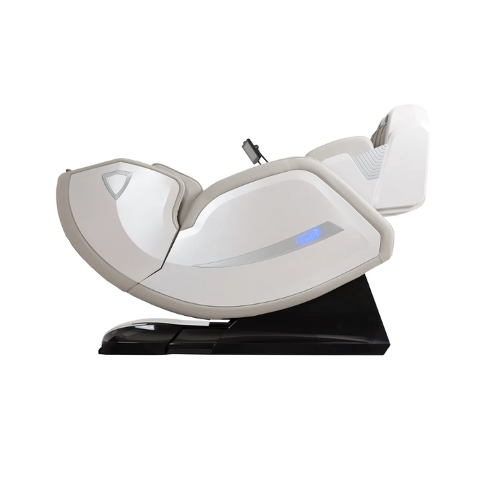 The Titan 4D Advent Massage Chair features a 3-stage zero gravity recline inspired by NASA technology, elevating your legs to heart level to reduce spinal pressure, enhance circulation, and create a sensation of weightlessness for optimal relaxation.