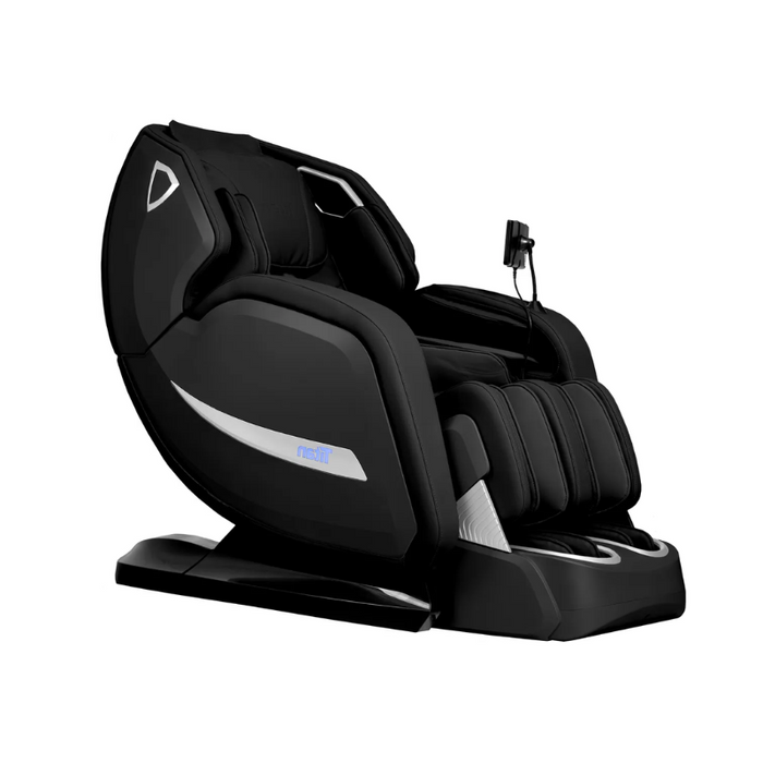 The Titan 4D Advent Massage Chair in black combines a sleek, modern aesthetic with advanced massage technology. Its 4D massage mechanism offers a lifelike experience, while the SL-track system ensures comprehensive coverage from neck to glutes.