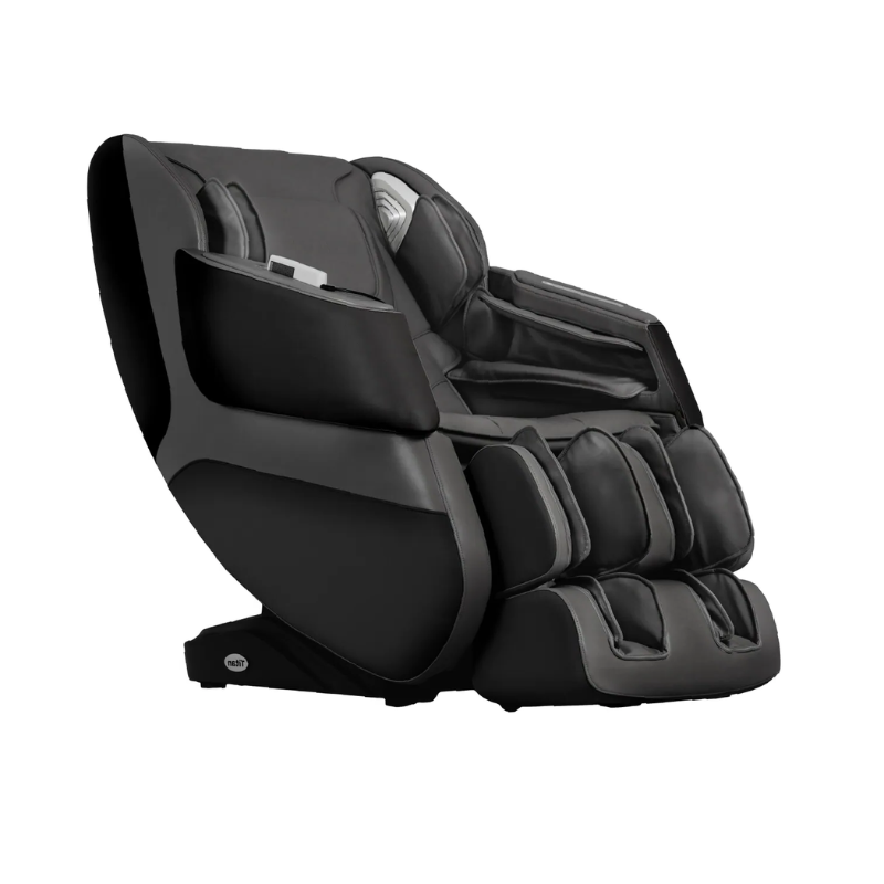 The Titan Grande XL Massage Chair offers a spacious design and advanced features like 3D massage technology, lumbar heat therapy, and zero gravity reclining, making it an excellent choice for large body types seeking deep relaxation.