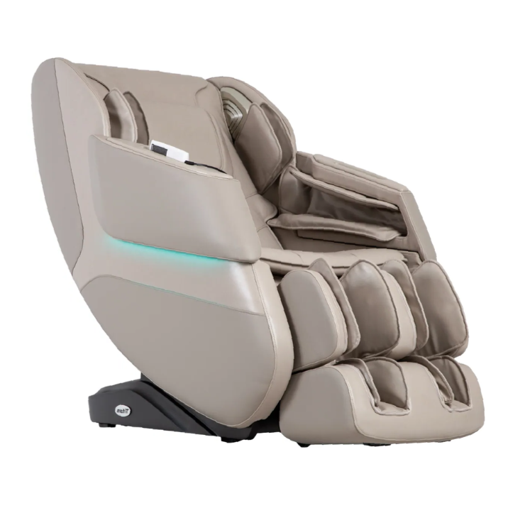 Titan Grande XL Massage Chair in taupe, offering a modern and elegant design with plush cushioning and advanced massage functions for a premium relaxation experience.