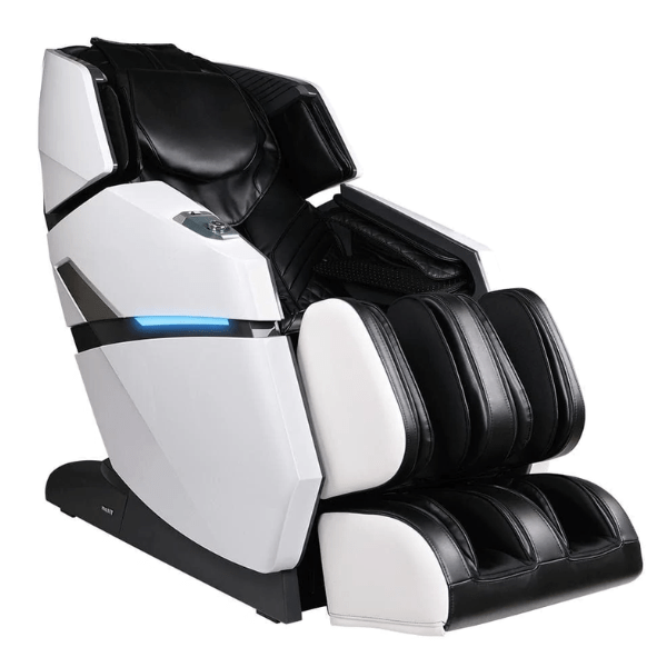 The Titan Summit Flex is a 2D massage chair with an advanced Flex L-track for deep stretching and comes in sleek black.