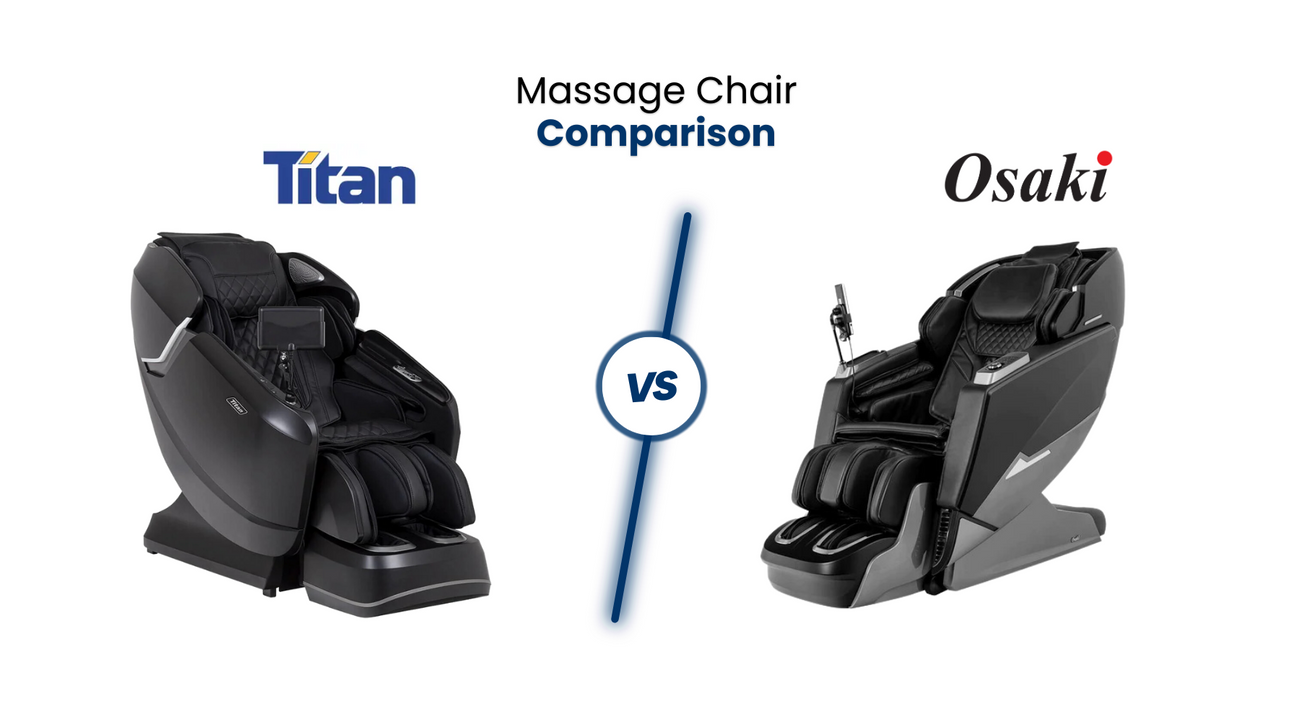In this comprehensive massage chair comparison, we’ll compare the similarities and differences between the Titan Vigor and Osaki Ekon Plus 3D massage chairs. 