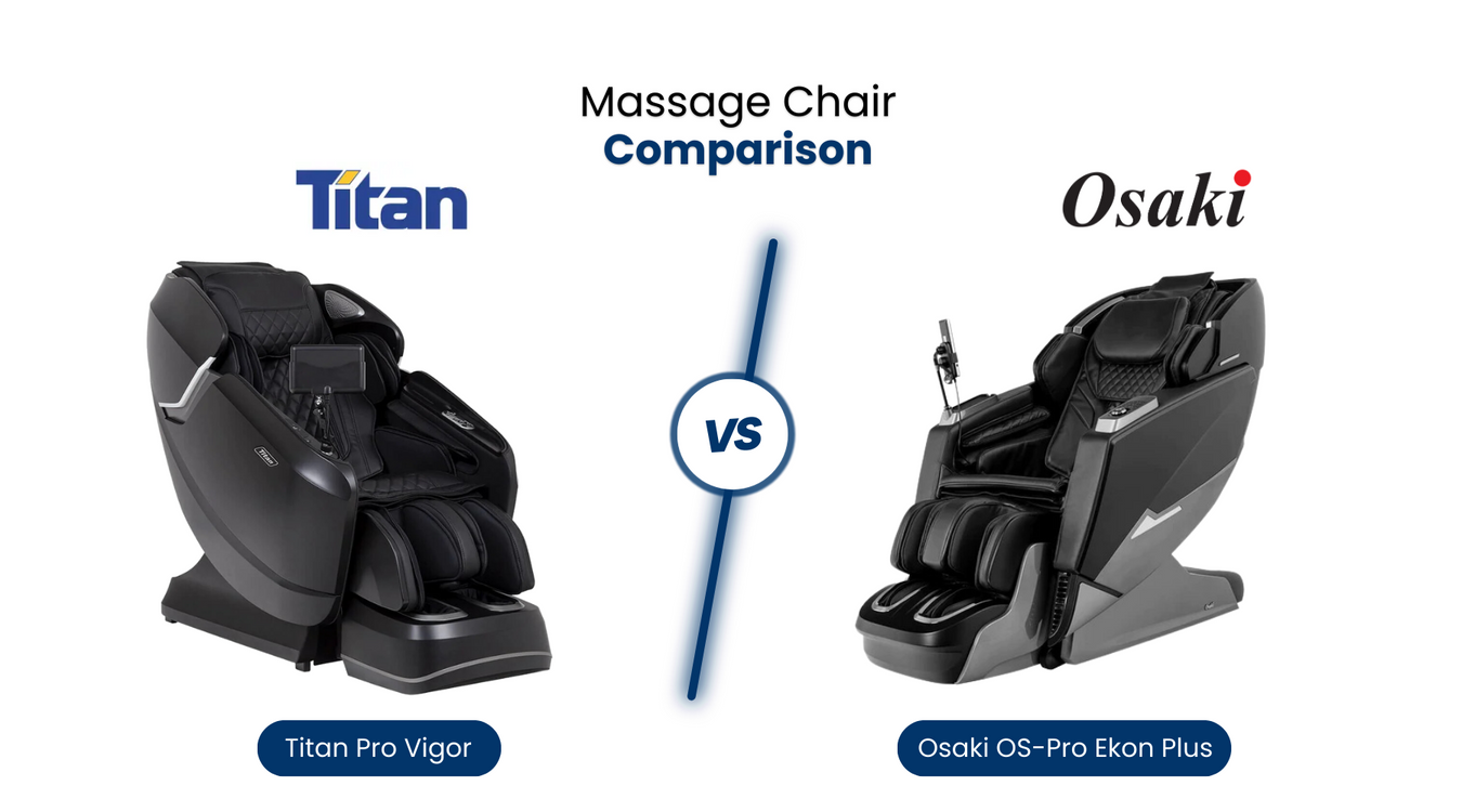 In this comprehensive massage chair comparison, we’ll compare the similarities and differences between the Osaki Ekon Plus versus the Osaki Vigor.