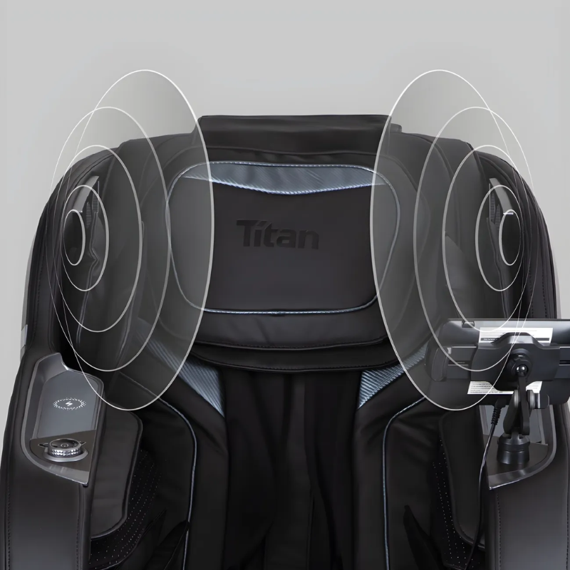 The Bluetooth HD Surround Speakers on the Titan TP-Ronin 4D Massage Chair deliver high-definition sound, adding a layer of relaxation to every massage session. Seamlessly connect your personal device to enjoy immersive audio that complements the massage, creating an enhanced, spa-like experience at home.