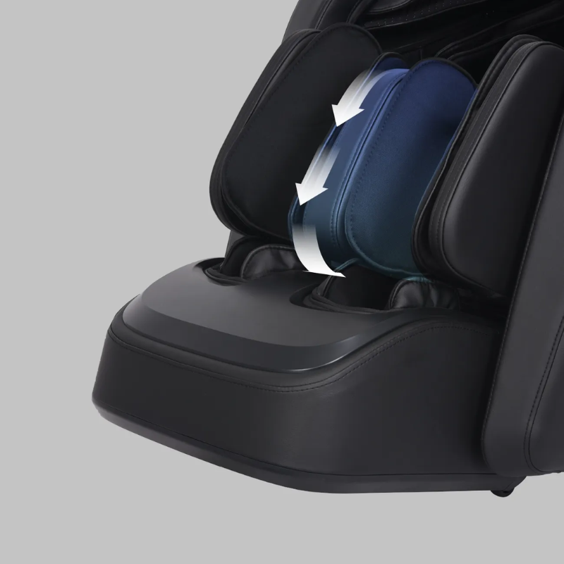 The Titan Ronin 4D Massage Chair features an advanced deep calf kneading function that effectively targets tight muscles and relieves tension. This specialized massage technique offers customizable intensity levels, allowing users to enjoy a personalized experience that enhances relaxation and comfort.