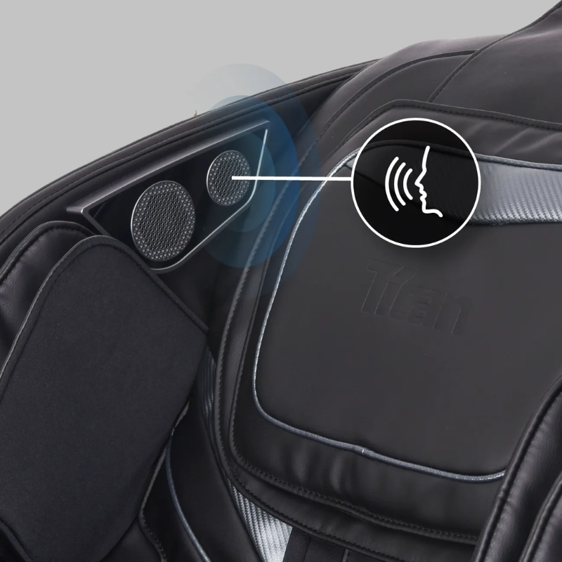 The Titan Ronin 4D Massage Chair is equipped with intelligent voice controls that provide a seamless, hands-free experience, allowing users to adjust settings and select massage programs using simple vocal commands. This innovative feature enhances user convenience, making it easy to personalize your massage session without interrupting your relaxation.