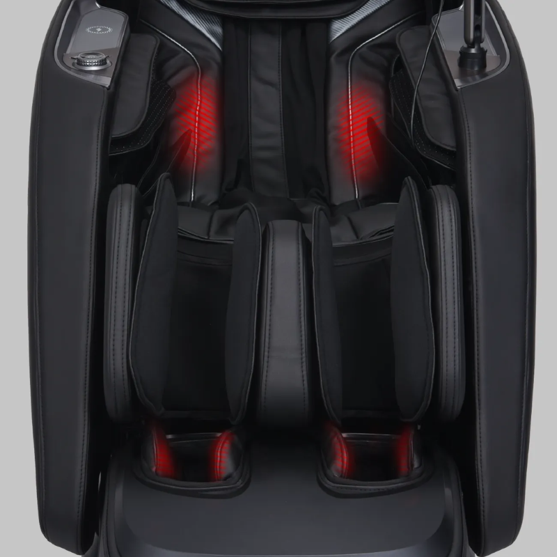 The Titan Ronin 4D Massage Chair offers advanced lumbar and feet heat therapy, delivering soothing warmth to alleviate tension and enhance relaxation in these key areas. This heat feature works in tandem with the massage functions to promote better circulation and provide a more comprehensive therapeutic experience.