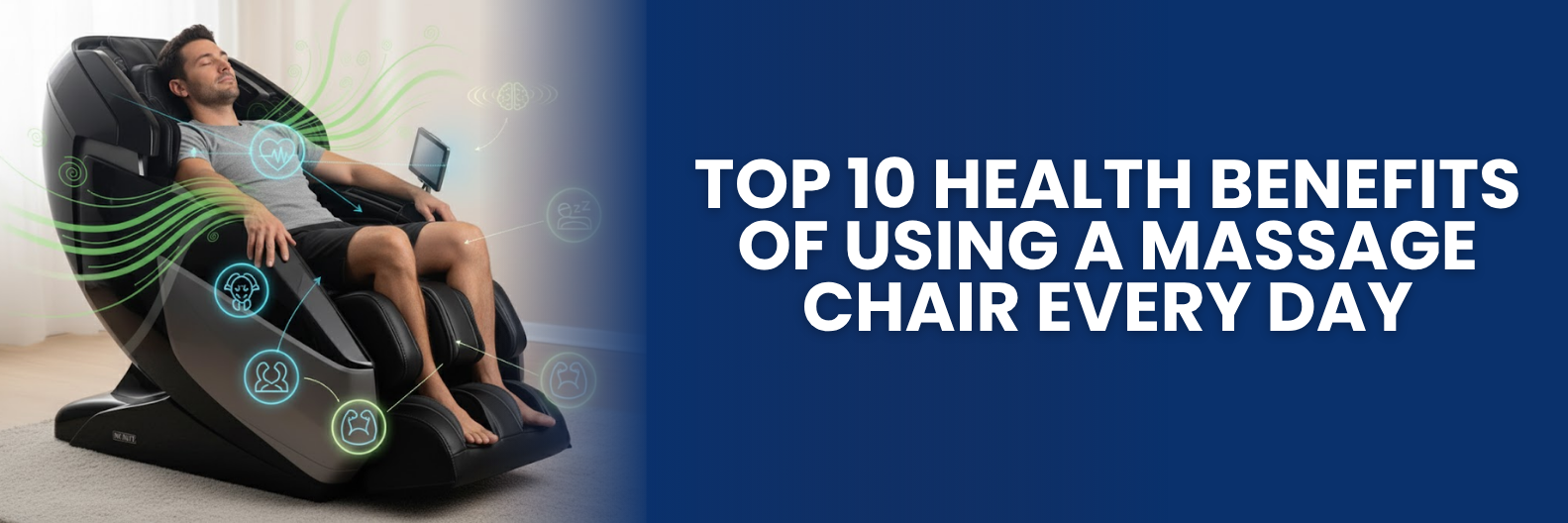 Experience the life-changing effects of consistent relaxation and explore the top 10 health benefits of making a massage chair part of your everyday routine.
