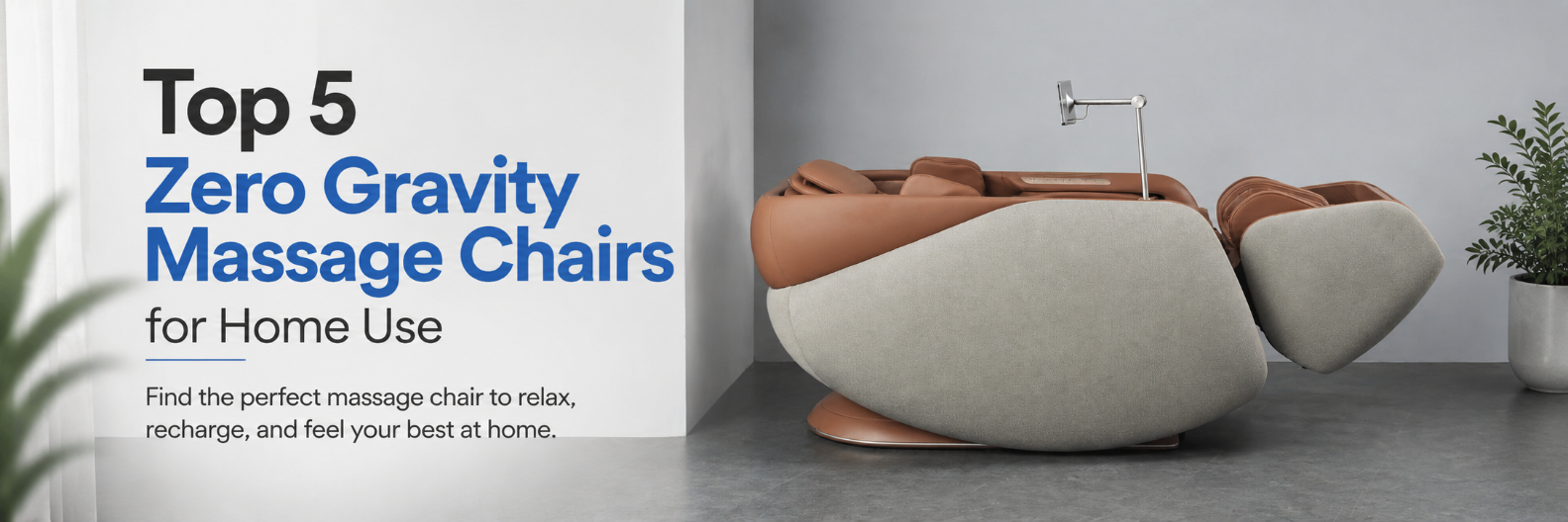 Top 5 zero gravity massage chairs for home use featuring a luxury reclining massage chair.