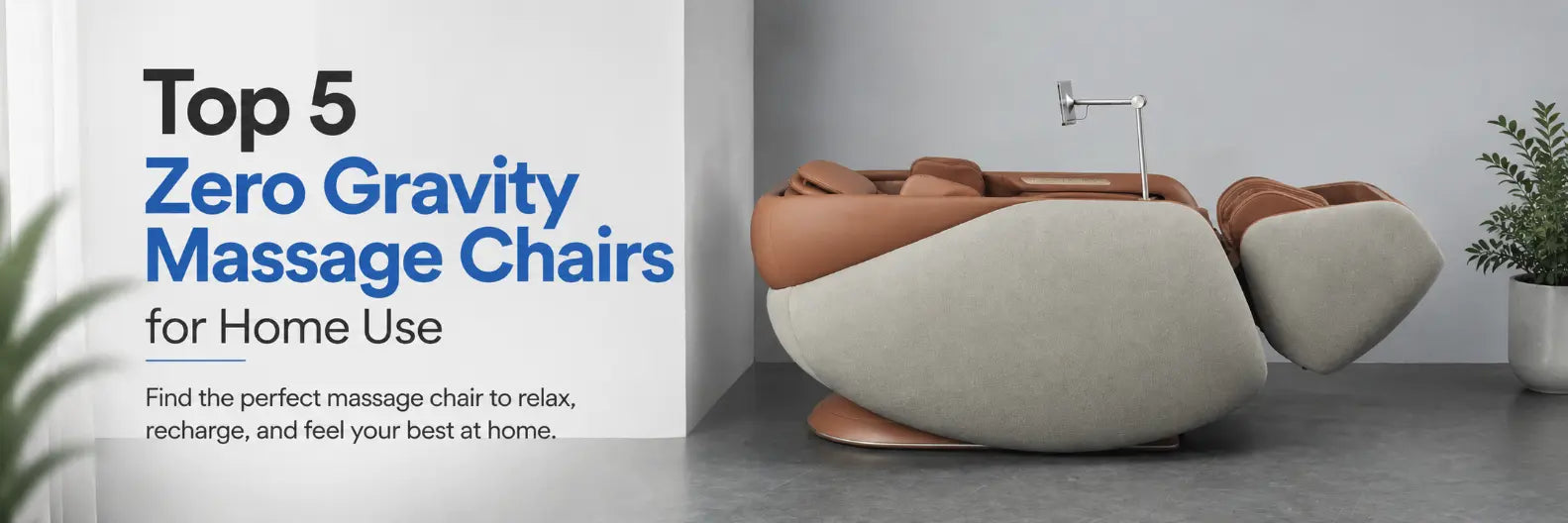 Top 5 zero gravity massage chairs for home use featuring a luxury reclining massage chair.