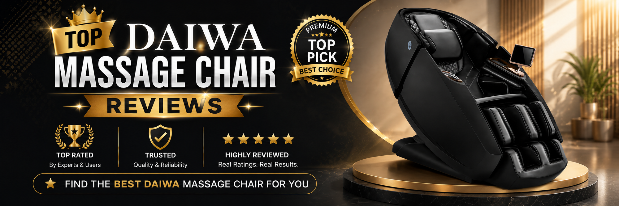 Read our top massage chair reviews, discover in-depth Daiwa massage chair reviews, and use expert massage chair reviews to find the right chair.