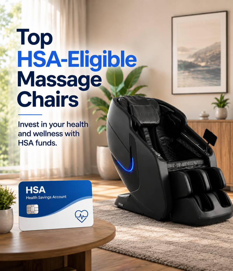 Discover the top HSA-eligible massage chairs for 2026, including the Infinity Solstice Deluxe, Daiwa Rumba, and Kyota Genki M380.