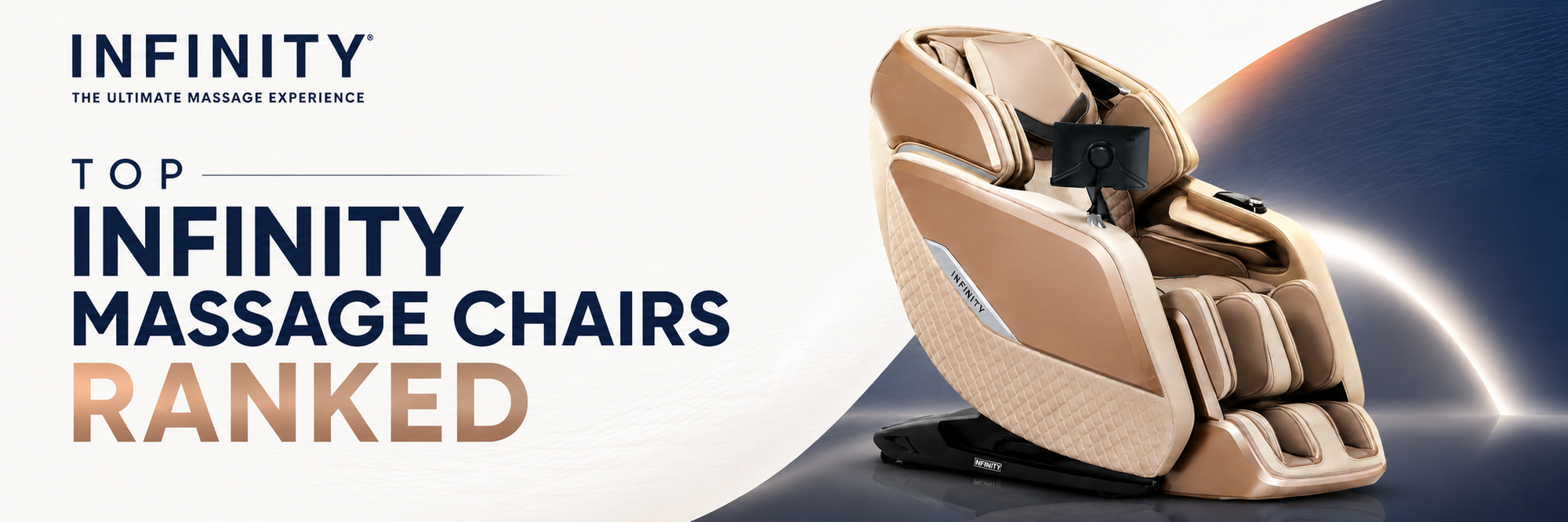 Top Infinity Massage Chairs featuring the Infinity Sensation, Infinity Sovana, and Infinity Celebrity compared for comfort, recovery, and full-body massage.
