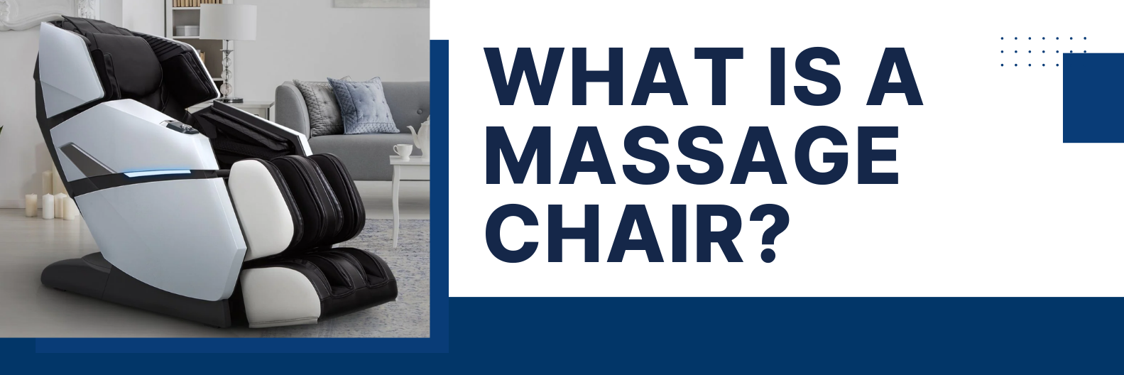 A massage chair is an innovative chair designed to deliver full-body massage with robotics programmed to mimic the hands of a masseuse. 