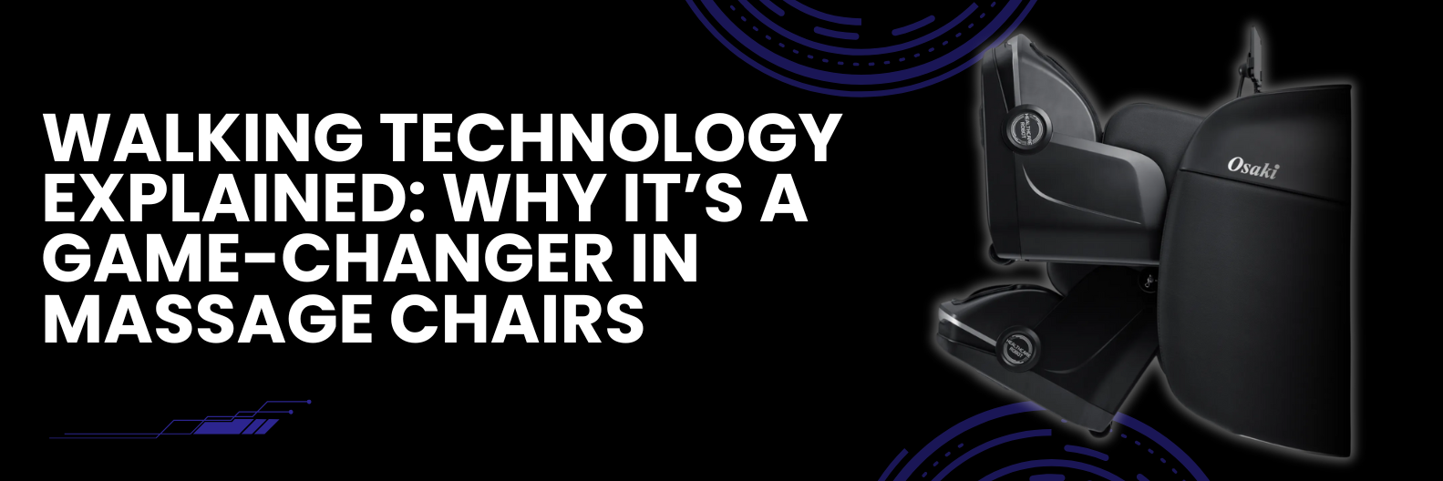 Experience the therapeutic power of dynamic movement patterns with the walking technology featured in Osaki Trion and YogaFlex massage chairs.