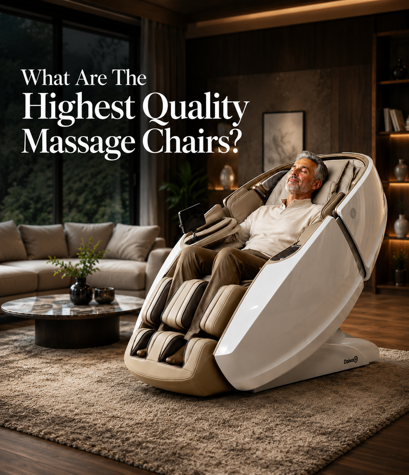 Discover the highest quality massage chairs from Daiwa, Luraco, and Infinity. Compare top brands and find the perfect fit for your wellness goals.