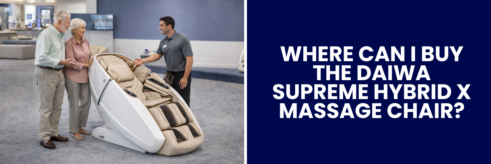 Find out where to buy the Daiwa Supreme Hybrid X massage chair, including trusted retailers and online options.