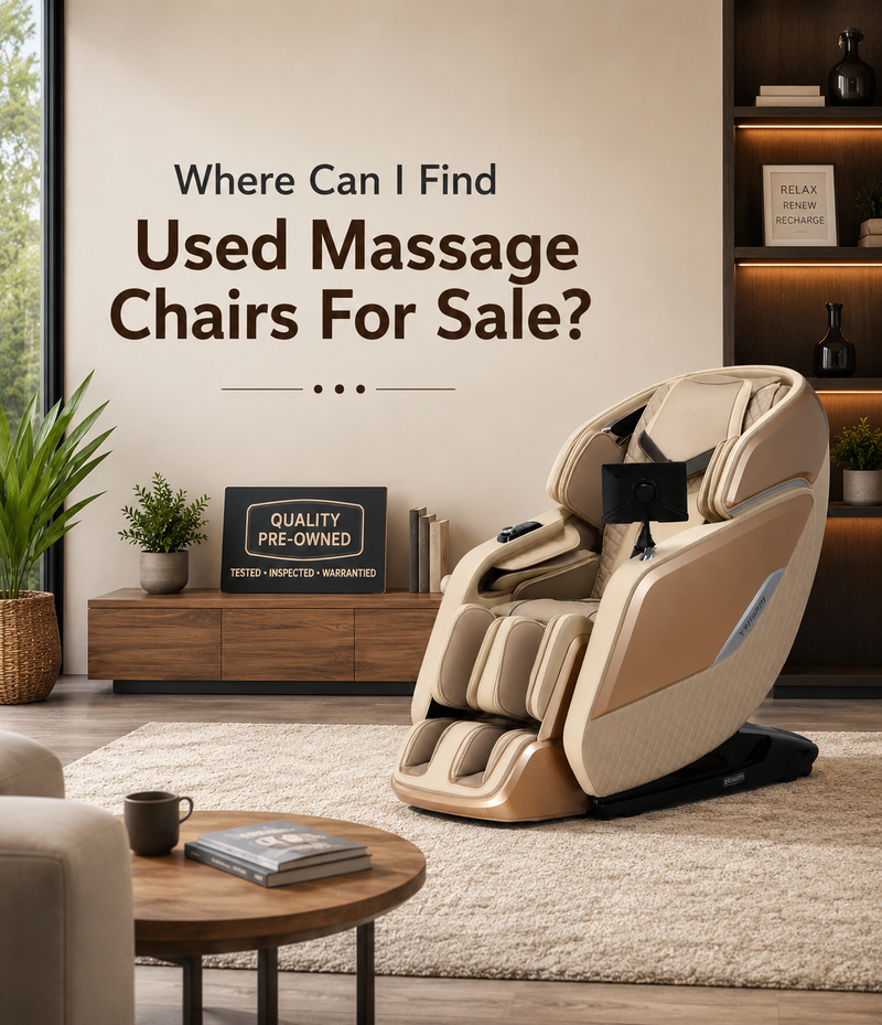 Looking for used massage chairs for sale? Learn where to buy, what to check, and why Certified Pre-Owned is the safest and smartest choice