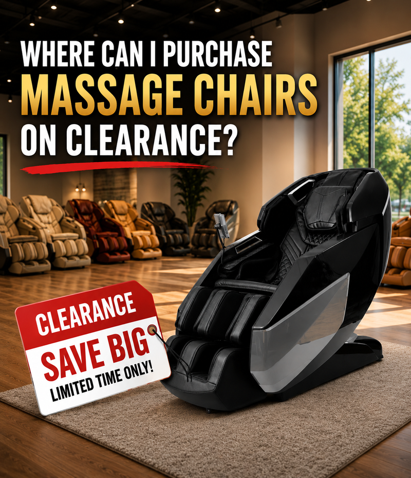 Find the best massage chair clearance deals at The Modern Back. Browse discounted premium massage chairs with expert support and financing available.