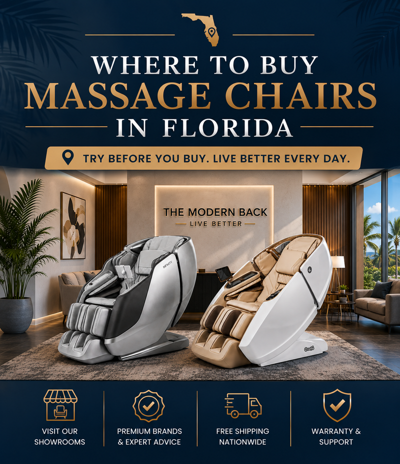Where to buy massage chairs in Florida with premium brands, expert advice, and try-before-you-buy showroom options.