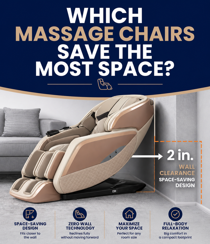 Find out which massage chairs come with zero wall technology and a space-saving design to save the most space.