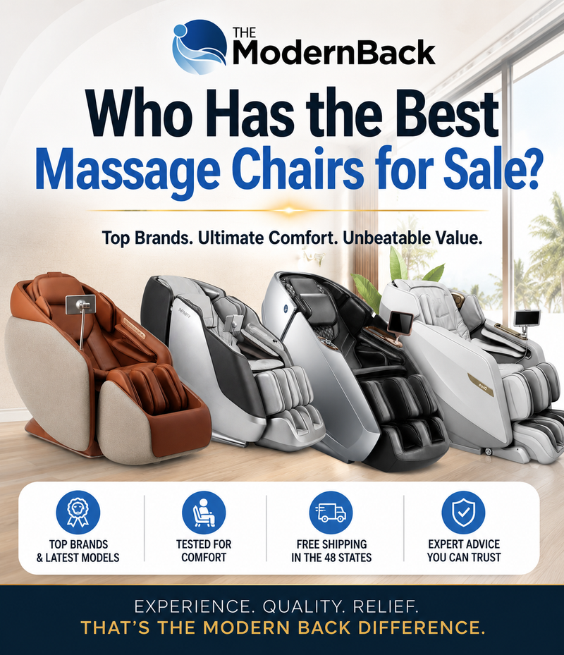 Who Has the Best Massage Chairs for Sale? Explore luxury massage chairs from The Modern Back including premium Daiwa, Infinity, Ceragem, and Kahuna models.