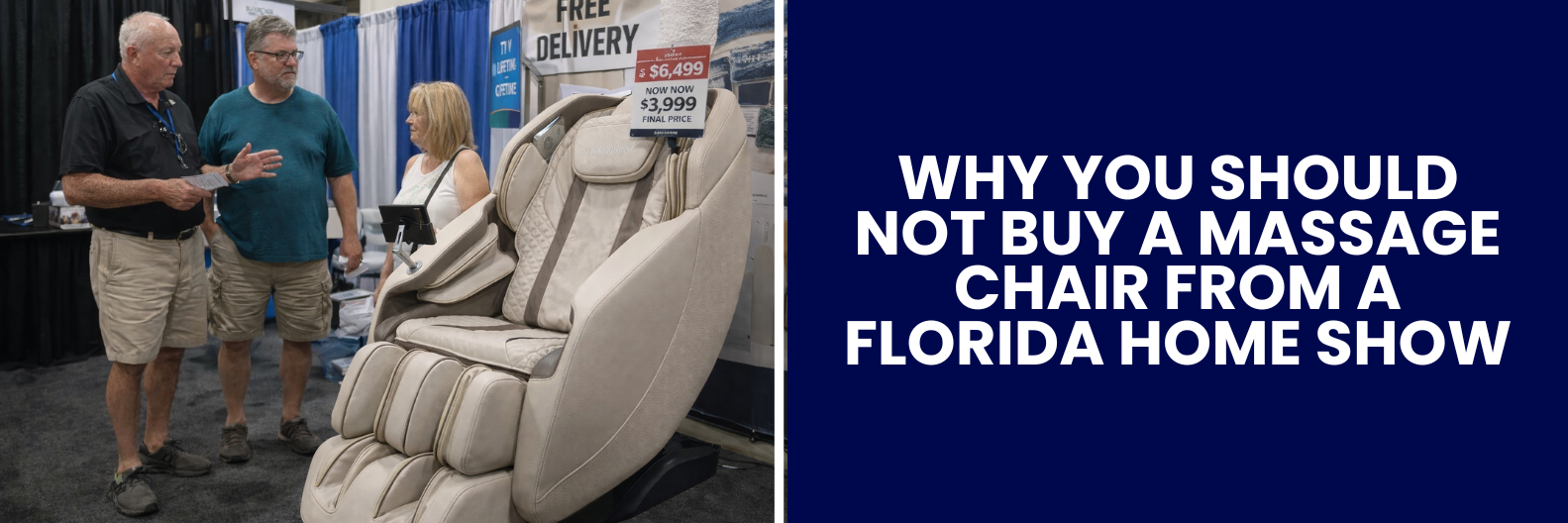Before purchasing a massage chair at a Florida home show, see why buying from The Modern Back massage chair showroom can offer better value and support.