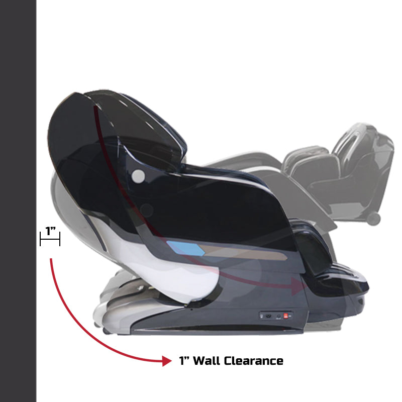 Kyota Yosei M868 massage chair Zero Wall Fit™ space-saving recline technology.