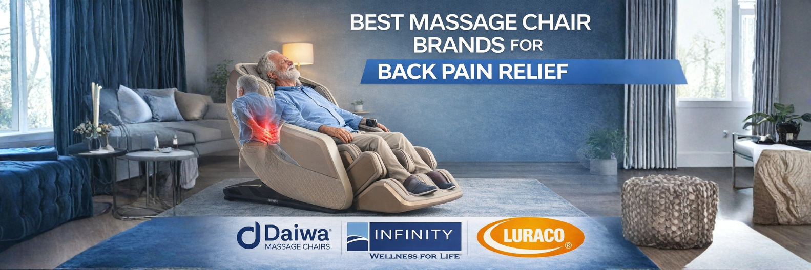Discover the best massage chair brands for back pain relief, featuring top names like Daiwa, Infinity, and Luraco.
