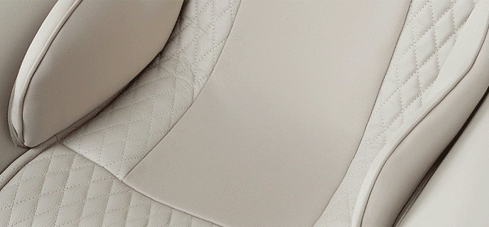 GIF showing the Ceragem PAUSE M4 massage chair applying therapeutic heat along the back and seat areas to enhance comfort and relaxation during a massage session.