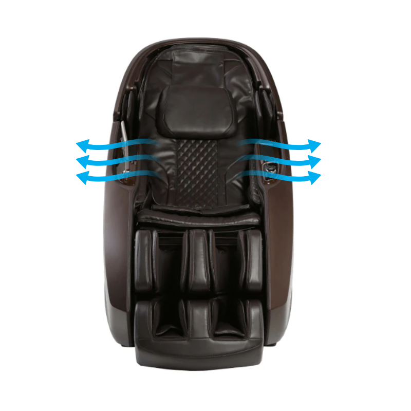 The new Supreme Hybrid X features a unique Air Ventilation Backrest, offering gentle air circulation for unparalleled comfort and relaxation during your massage sessions.