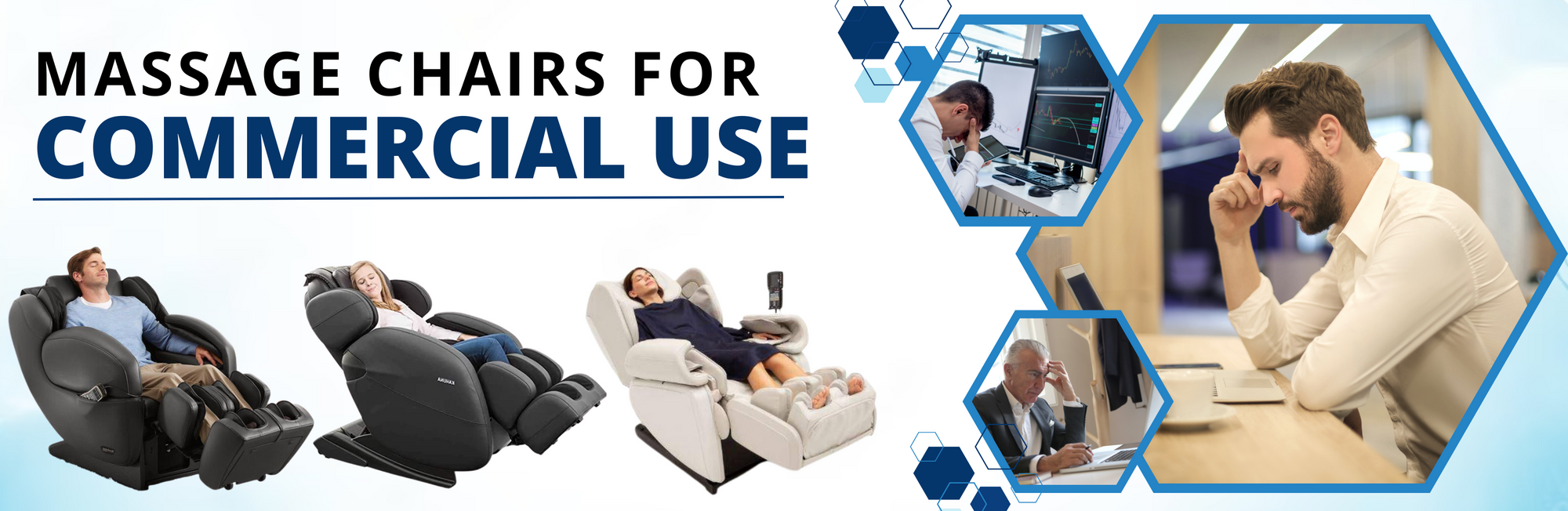 Commercial massage chairs are increasingly being used in offices, salons, employee lounges, nurse lounges, airports, malls, hotels, and spas