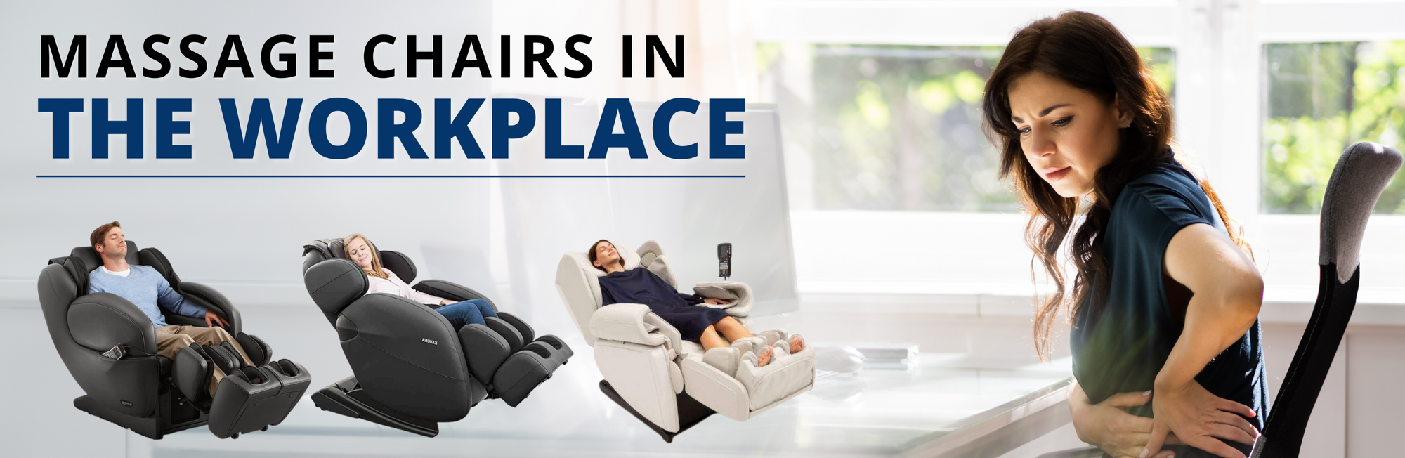 Massage chairs can have a positive impact on your employees with Improved Productivity, Pain Relief, and reduced Stress.