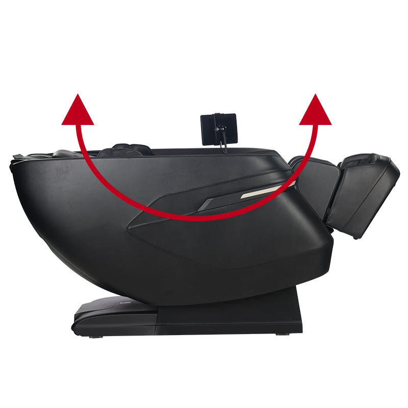 Kyota Zenyu M338 massage chair shown in motion demonstrating the Metronome Rocking feature with subtle back-and-forth movement.