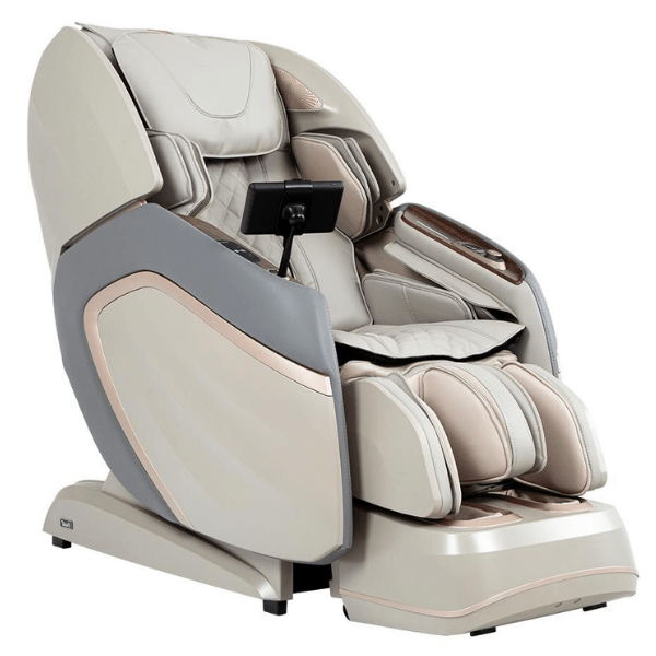 The Osaki Emperor 4D Massage Chair comes with a number of high-end features including heated rollers that travel on an L-Track. 