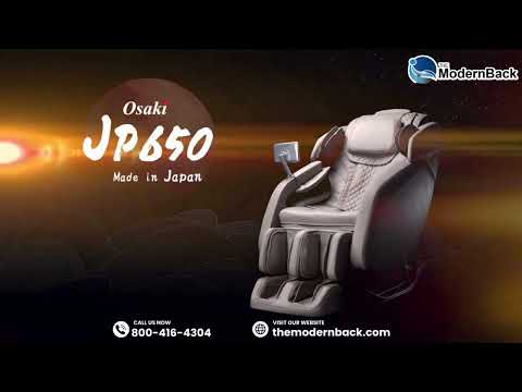 The Osaki JP650 Massage Chair is made in Japan and comes with deep tissue 4D massage rollers and a full-body L-Track system.
