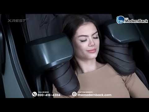 The Osaki Xrest Massage Chair has humanlike 4D Rollers, an L-Track system, 46 Airbags, and unique shoulder massaging nodes. 