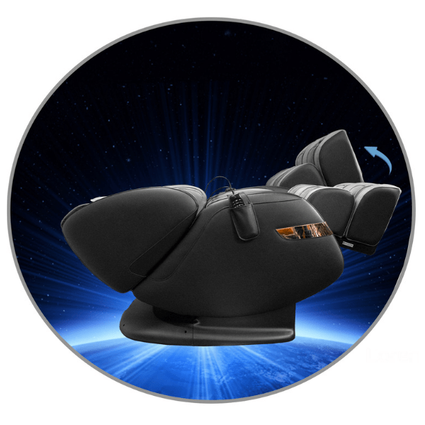 The Osaki OS-Champ Massage Chair uses 2-stage zero gravity, so your feet get elevated above your heart for inversion therapy. 