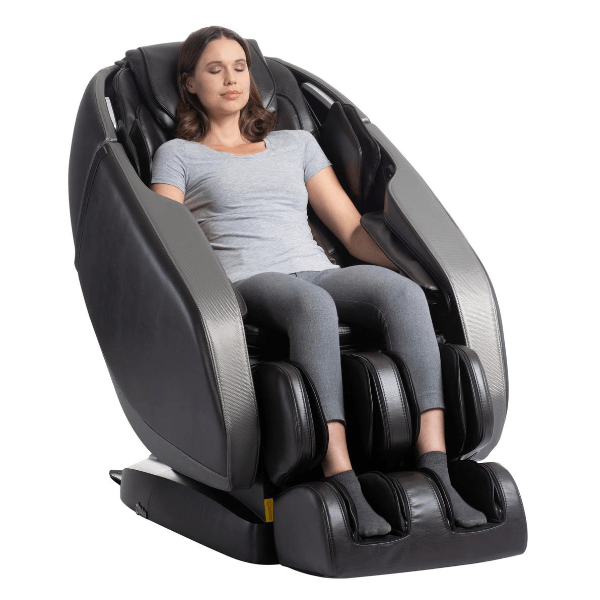 The Daiwa Orbit 3D Massage Chair uses 3D rollers for full-body humanlike massage and an L-Track for neck to glutes coverage.