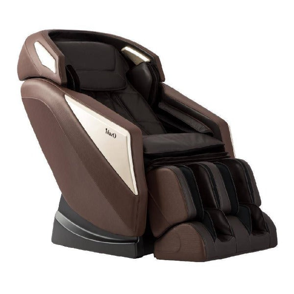 The Osaki OS-Pro Omni Massage Chair comes with 2D rollers for therapeutic massage, an L-Track system, and comes in brown.