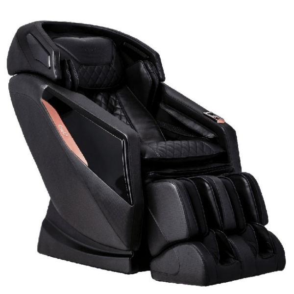 The Osaki OS-Pro Yamato Massage Chair delivers therapeutic massage with 2D rollers and an L-track system and comes in black.