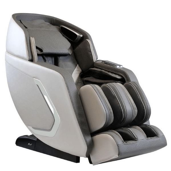The OS-Pro 4D Encore massage chair comes with 4D rollers, an L-Track system, full-body air massage, and comes in taupe.