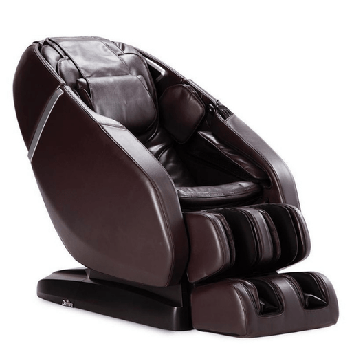The Daiwa Majesty Massage Chair comes with therapeutic 2D rollers, air compression therapy, and is available in sleek brown. 