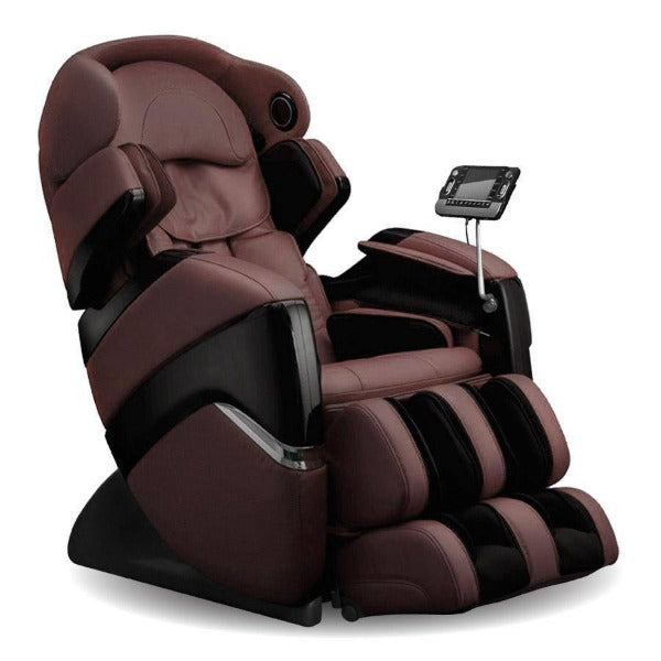 The Osaki OS-3D Pro Cyber Massage Chair comes with 3D rollers for deep tissue massage, an S-Track, and comes in sleek brown.